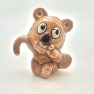 Vintage Koala Bear Pot Plant Hanger Porcelain Cartoon Cute Adorable 2" Tall